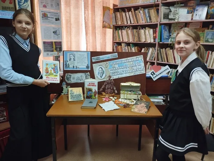 КП. Книжная выставка-инсталляция «В мире книжных сокровища Роберта Льюиса Стивенсона».  (3)